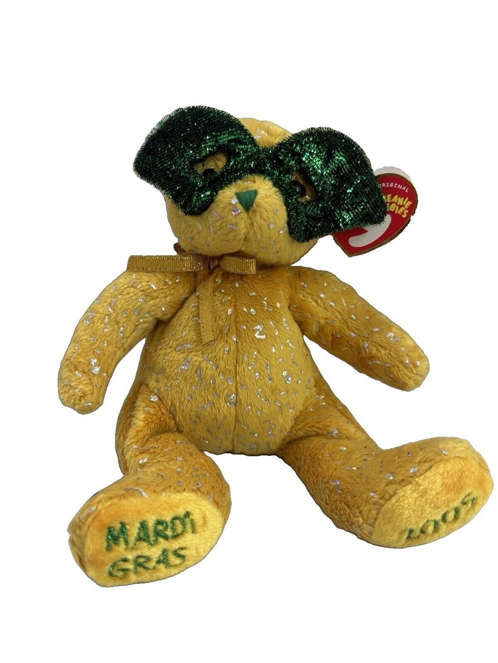 Ty Beanie Baby Masque The Mardi Gras Bear (2004) Retired Internet Exclusive